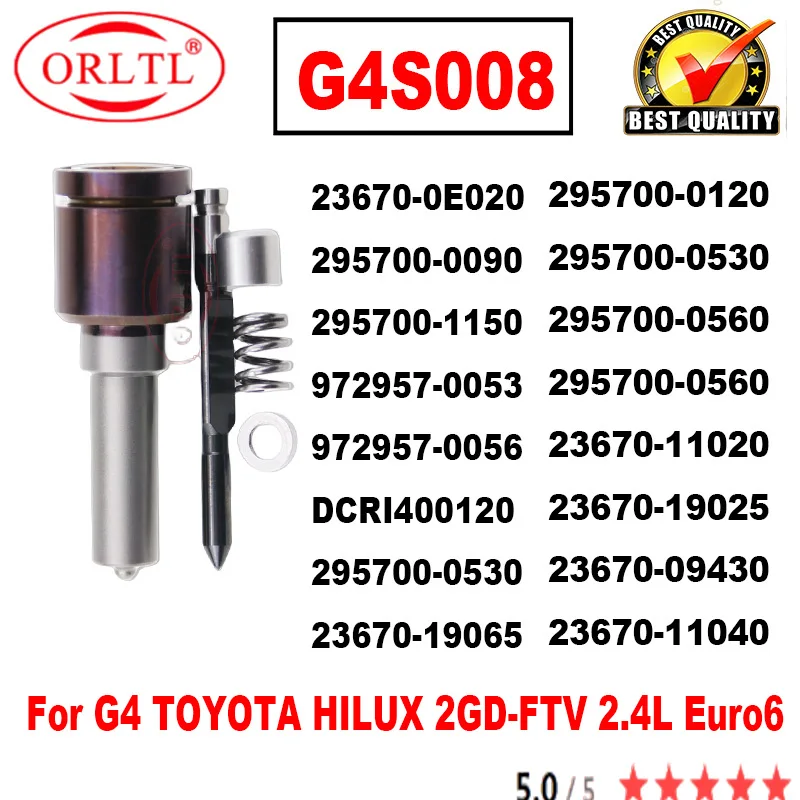 

Форсунка системы питания ORLTL G4S008 для TOYOTA HILUX 2GD-FTV 23670-0E020 295700-0090 295700-1150 972957-0053 972957-0056 DCRI400120