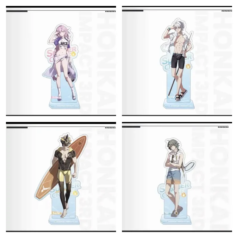 Honkai Impact 3 Hot Game Elysia Kevin Kaslana Kalpas Acrylic Stand Model Plate Holder Cake Topper Birthday Prop Fans Gifts