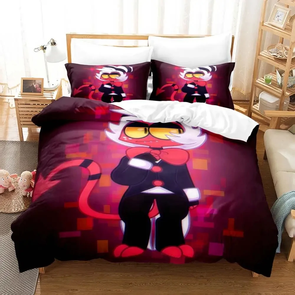 3D Print Hazbin Hotel Fashion Moxxie Boss Bedding Set Boys Girls Twin Queen King Size Duvet Cover Pillowcase Bed boys Adult