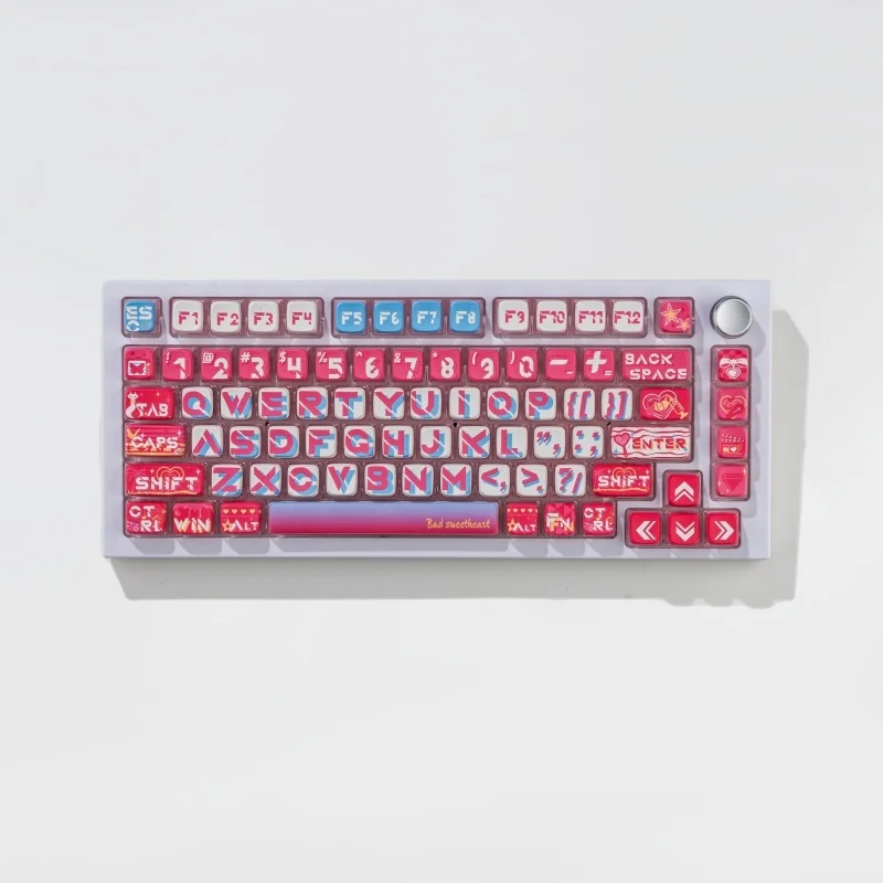 

"Sweet And Spicy Witch" Pink And Purple Translucent Keycaps PBT Thermal Sublimation ASA High Double-Layer Milk Pudding Keycaps