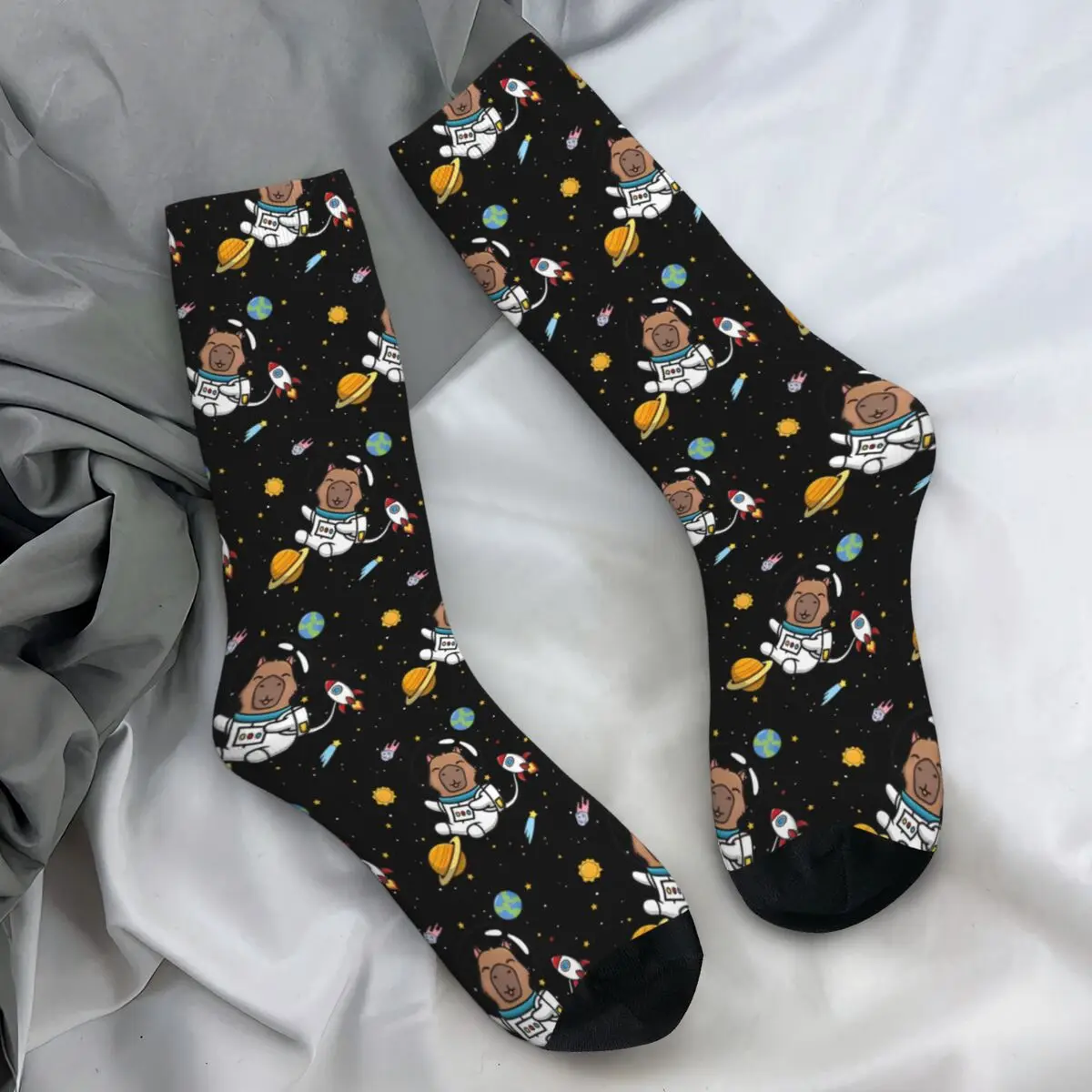 

Чулки capyбара, мужские носки для взрослых, мягкие дышащие готические носки, Осенние велосипедные дизайнерские носки с защитой от пота, подарок