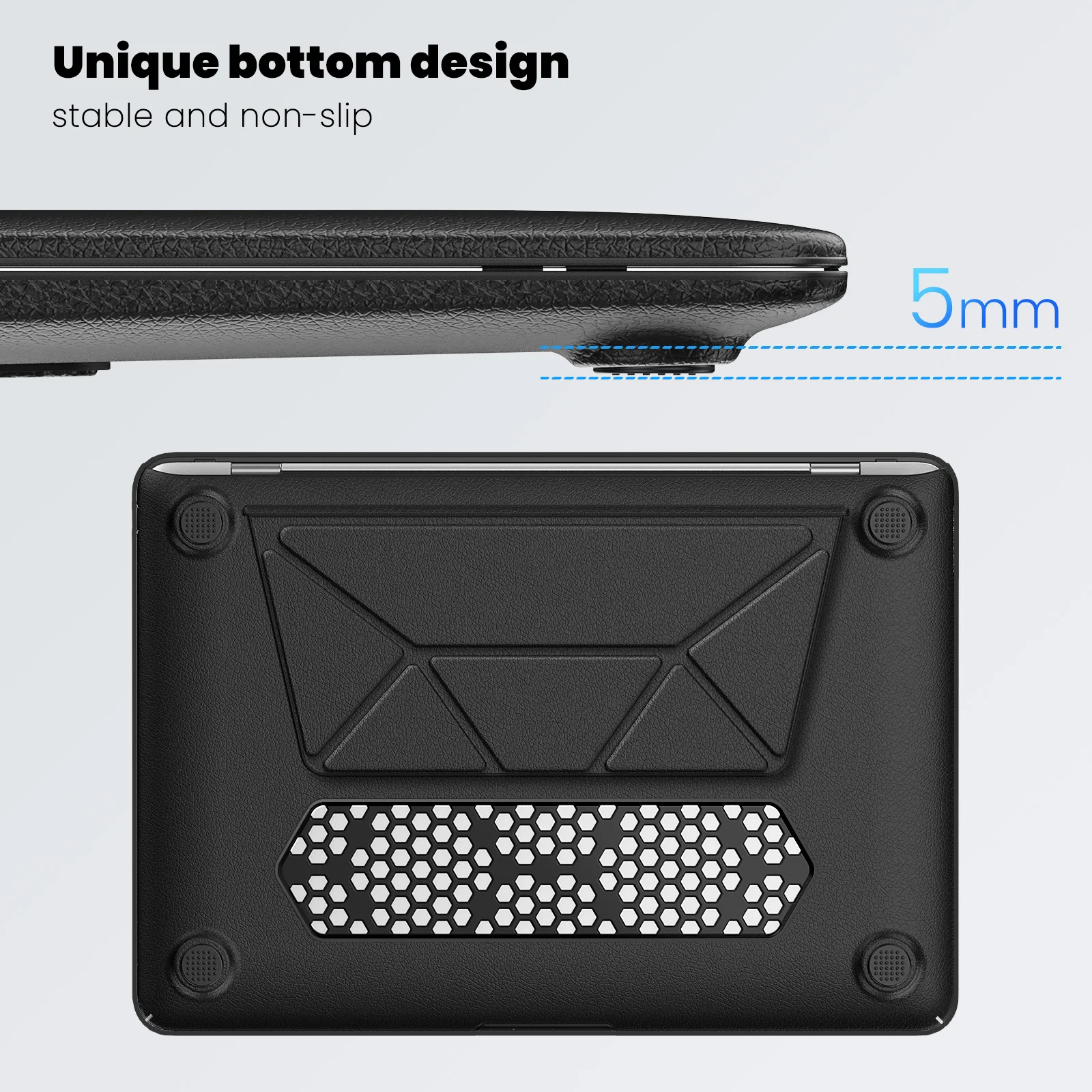 Capa para laptop para macbook air 13, capa m1 m3 macbook pro 14, m4 pro 16, funda para laptop air 15 m2, acessórios de suporte pu