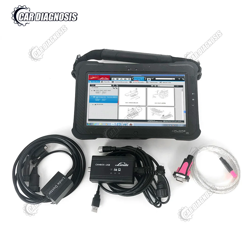 

Forklift diagnostic scanner Tool Linde Canbox doctor With Xplore tablet forklift for Linde pathfinder software