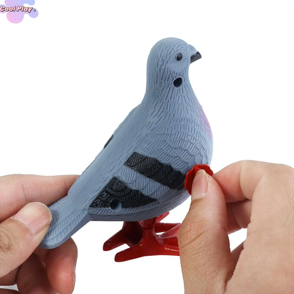 Pigeon Plastic Pigeon Model Ornament Decoration Wind Up Toys Pigeon Clockwork Toys Artificial Feather Figurine Animal Model