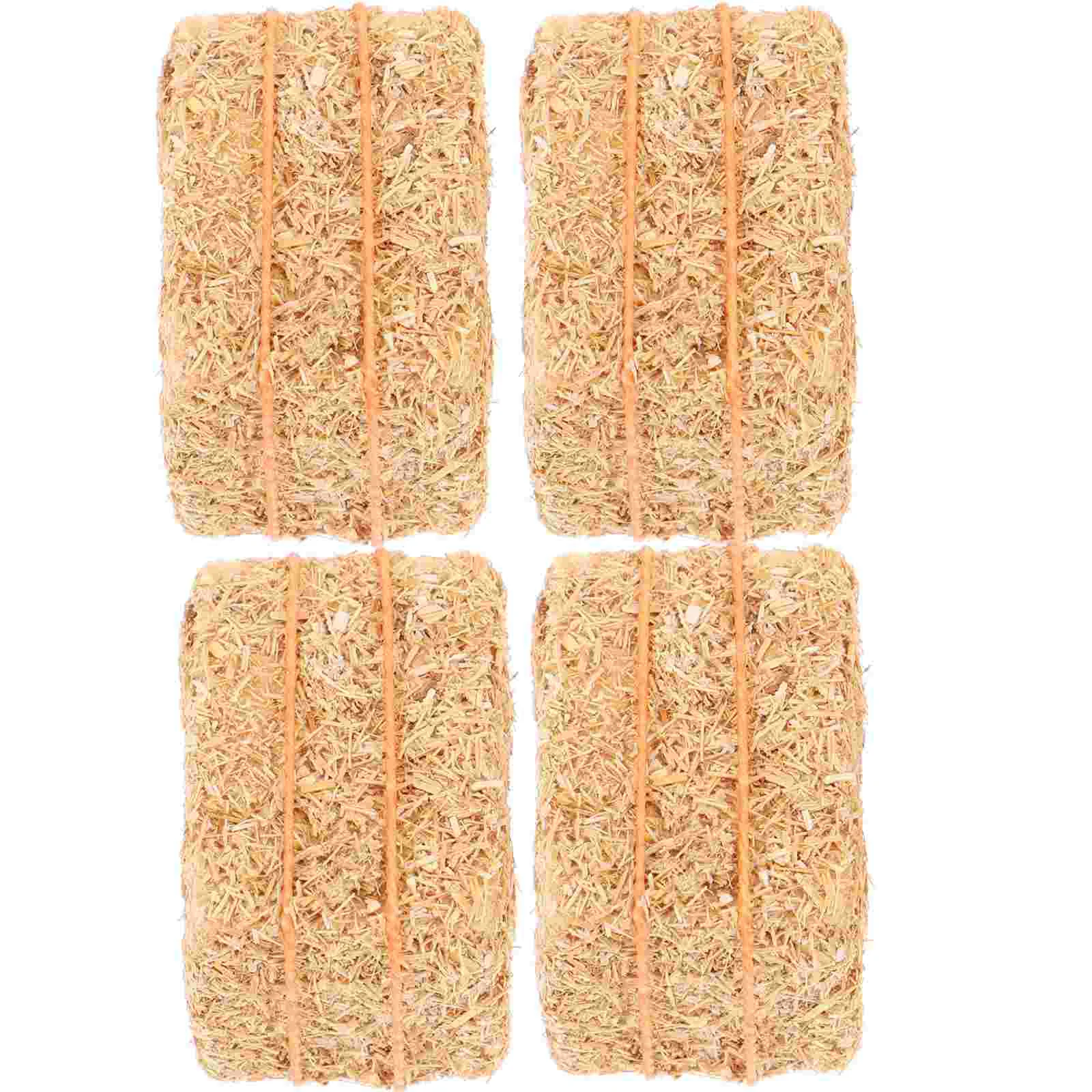 4 Pcs Dollhouse Haystack DIY Sand Table Decor Mini Ornament Artificial Prop Fake Girl Toys