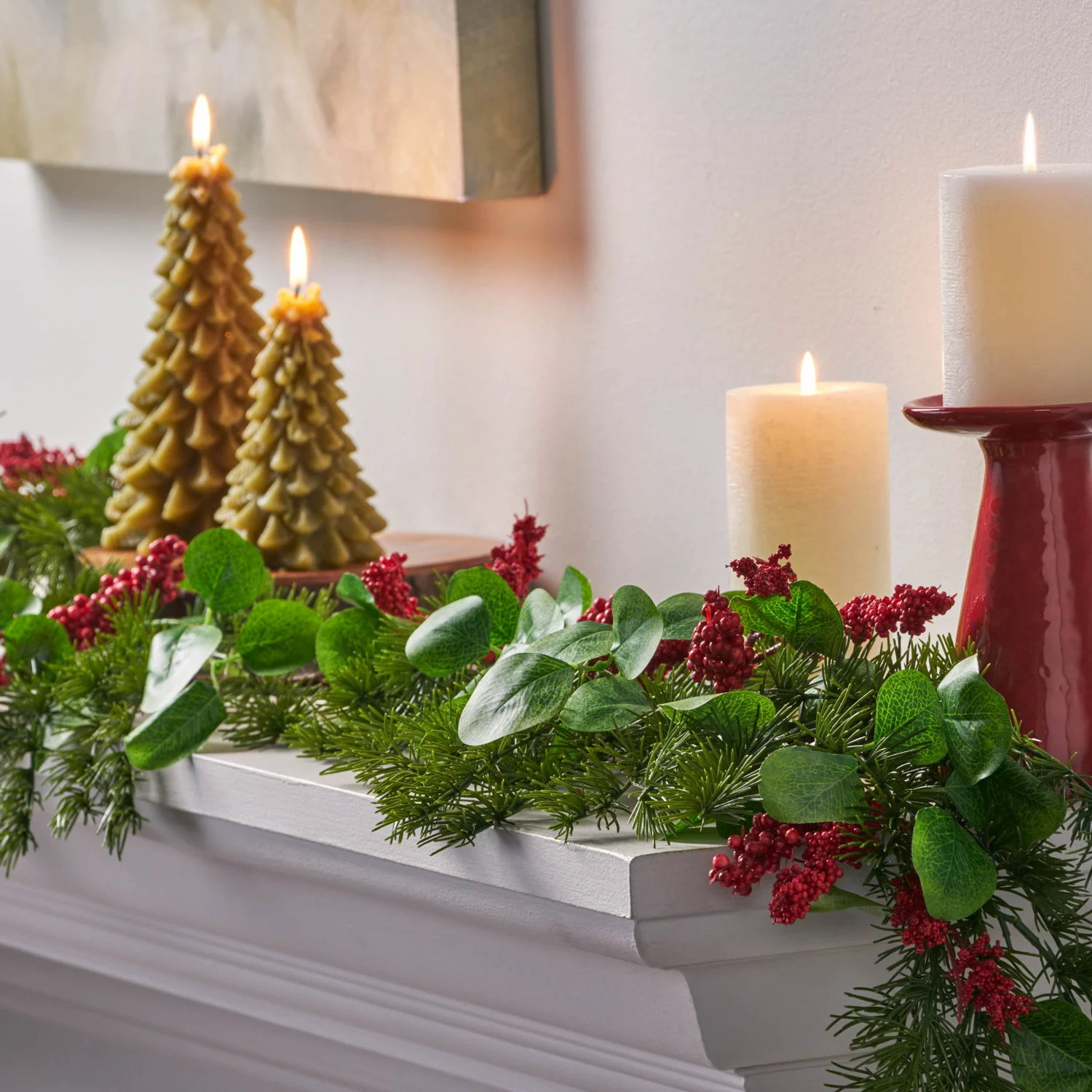

5' Leaves/Berry Garland - Festive Thanksgiving and Christmas Decor