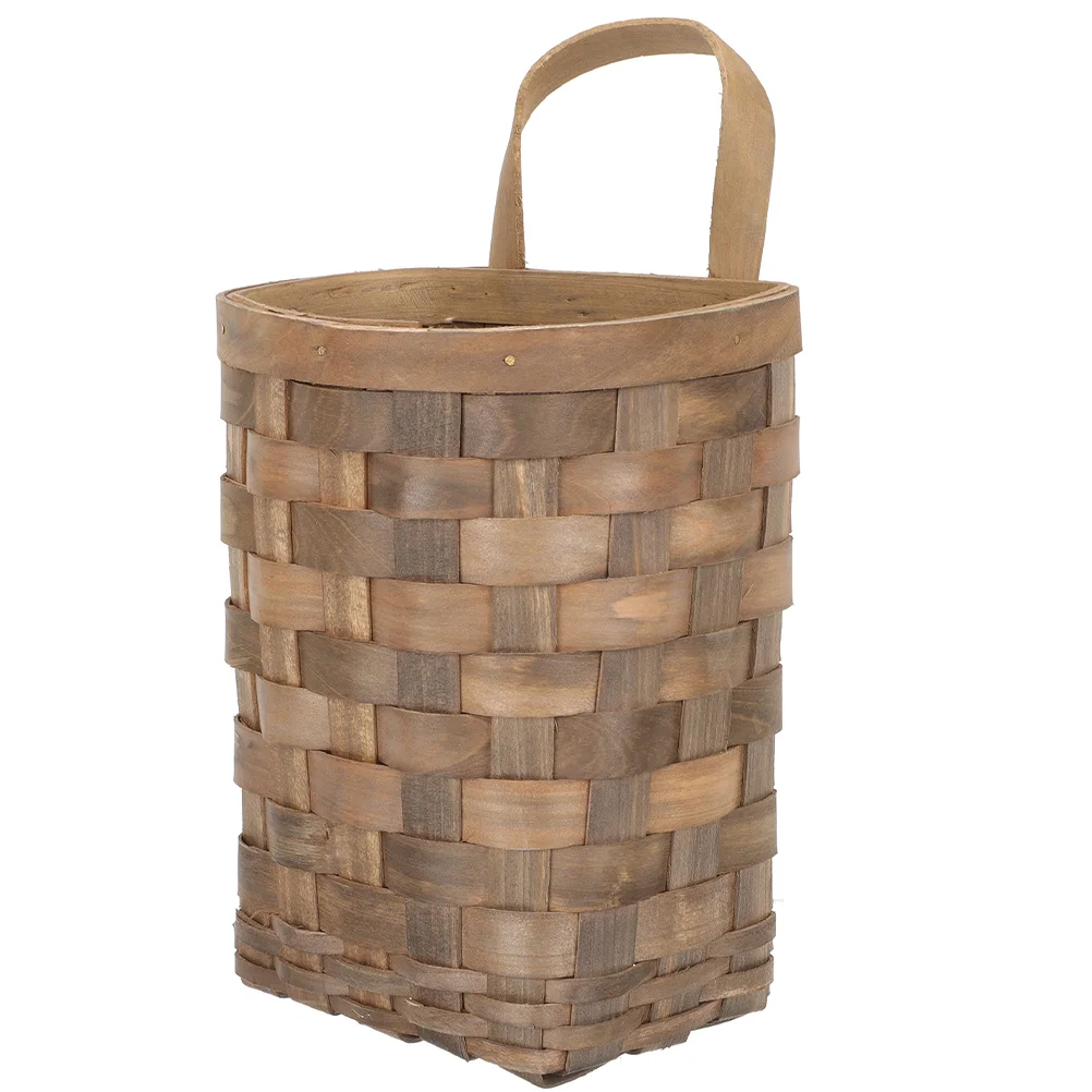 

Kitchen Storage Basket Net White Wicker Baskets Hanging Wall Decor Woven for Flower