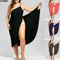 Robe femme sangle jupe de plage voile couvert chaîne Paleo dos nu croisé maillot de bain femme 2K débardeur femmes vêtements 1