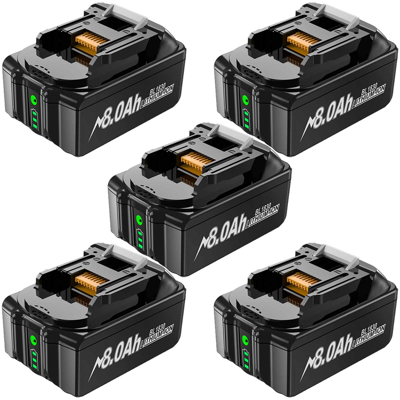 Voor Makita BL1830 Batterij Oplaadbare 8000mAh 18V BL1830 BL1815 BL1860 BL1840 Tool Vervangende Batterij Met 4A 6A lader - afbeelding 1