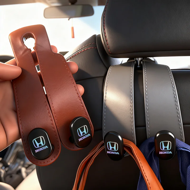 Respaldo de asiento de coche Honda, herramientas de almacenamiento con gancho de goma para Honda Civic Fit Jazz Accord Pilot CRV Odyssey Passport City Shuttle HRV