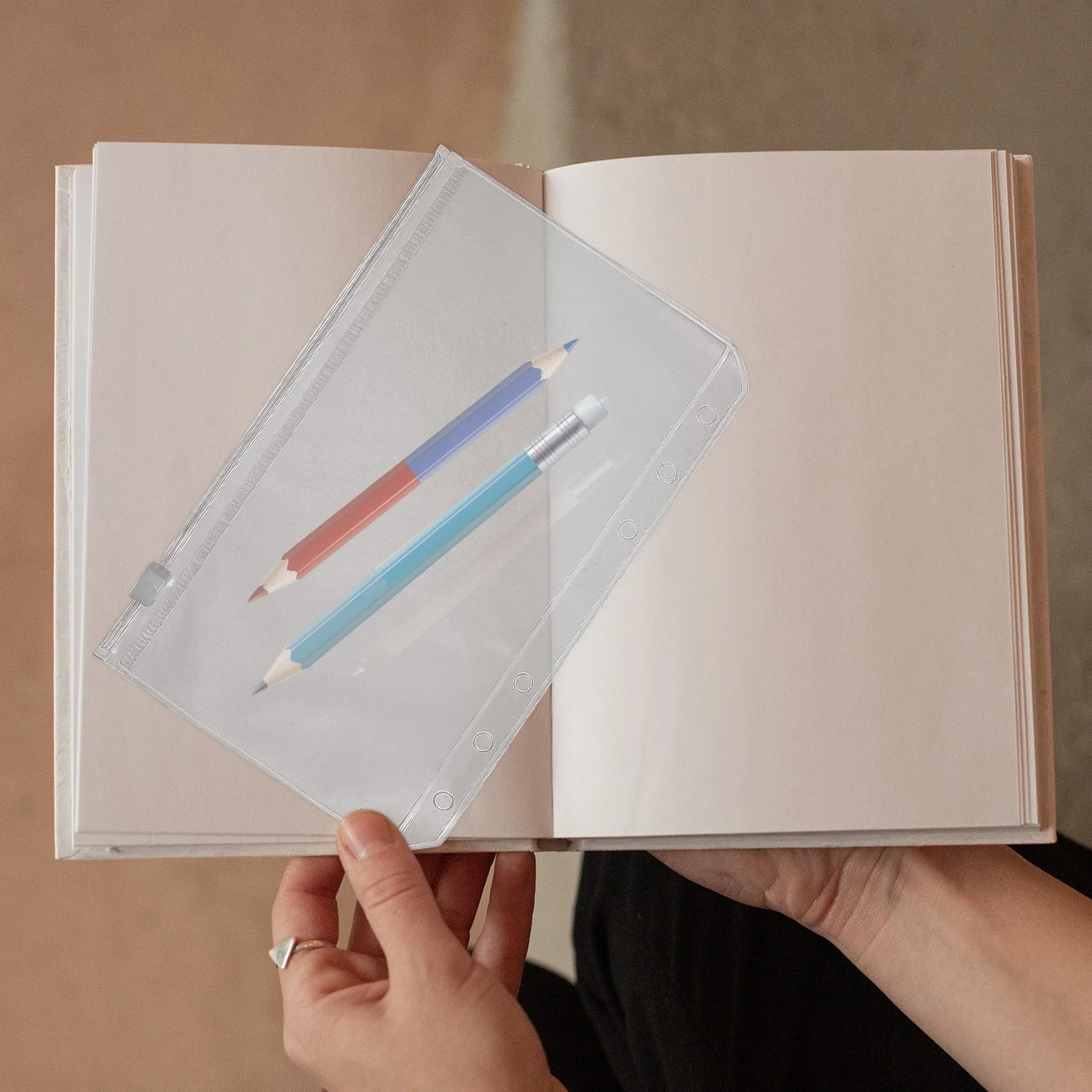 

20 Pcs Zipper Bags A6 Binder Pouches Extra Thick Storage A6 Zipper Pouch Document Reusable File Bag Waterproof Loose Leaf