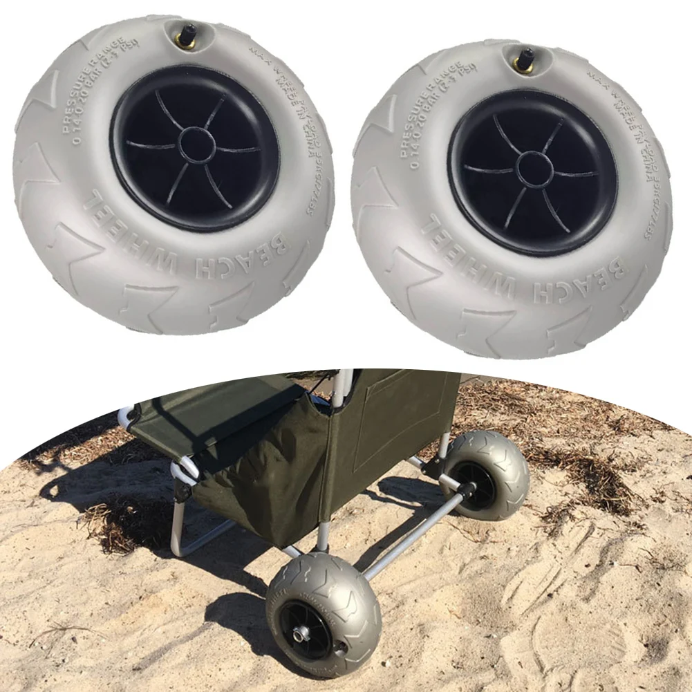roue-de-plage-en-pvc-pour-chariot-de-plage-pression-de-gonflage-2-4-psi-diametre-du-trou-de-l'axe-central-85-mm