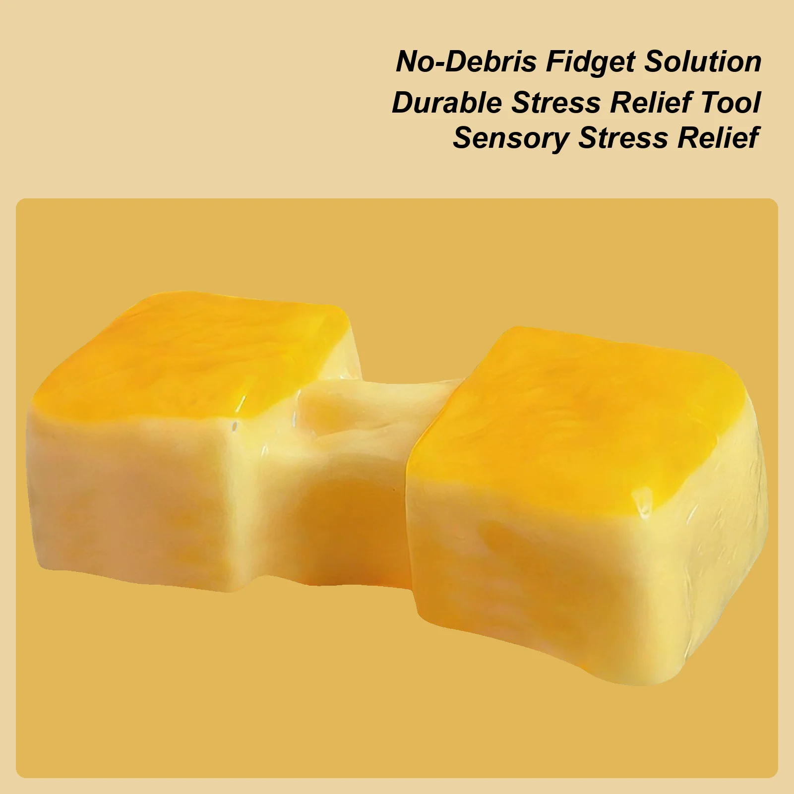 Mochi Taba Squishys pasteles de arroz cepillados amarillos bolsas adhesivas suaves de silicona de imitación comida pan postres juguetes irritables inquietos