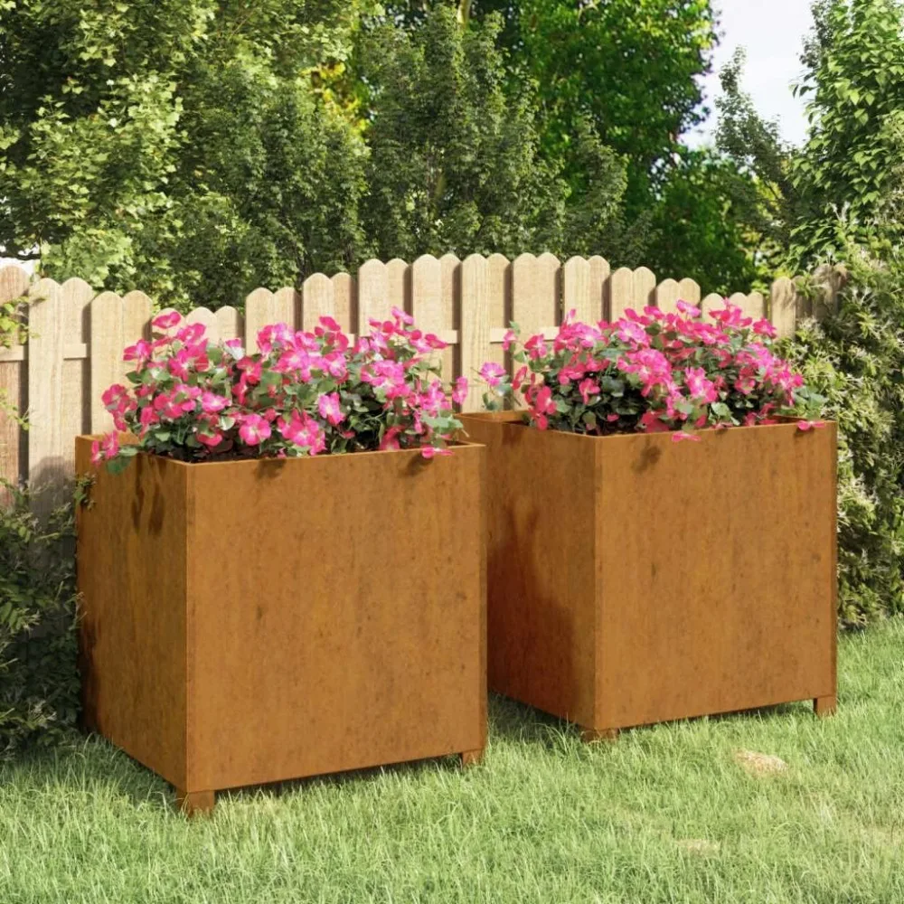 

Planters with Legs 2 pcs Rusty Corten Steel, Plant pots, Plant Holders, Planter Boxes, Flower containers, Garden vases, Greenery