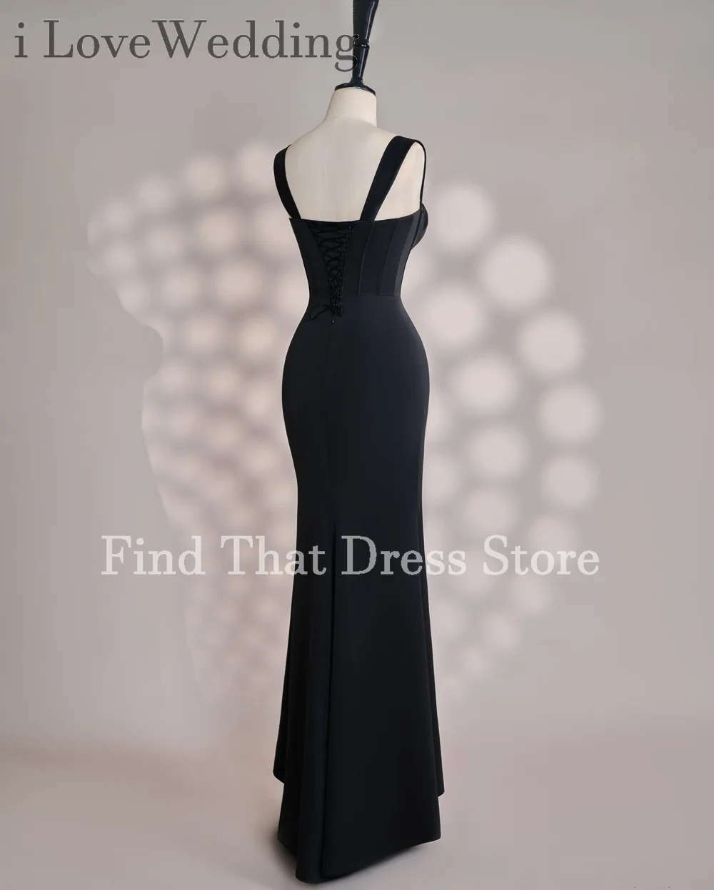 Nach Maß Schwarz Spaghetti-trägern Mantel Formales Abendkleid Backless Maxi Länge Prom Party Kleid Vestido de novia