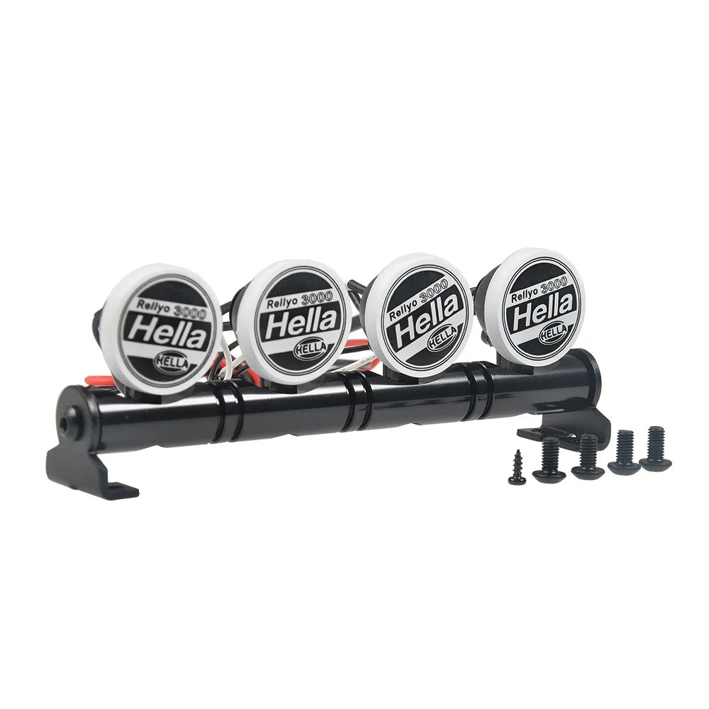 MIBIDAO 2/4LED RC Auto Dach Licht Runde Lampe Scheinwerfer Für 1/10 Axial SCX10 II 90046 TRX4 Tamiya CC01 D90 D110