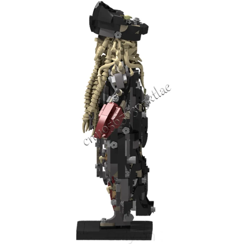 987 قطعة MOC القراصنة الكابتن ديفيز جونز تمثال اللبنات شخصيات الحركة الطوب لتقوم بها بنفسك تجميعها لعب للأطفال الهدايا