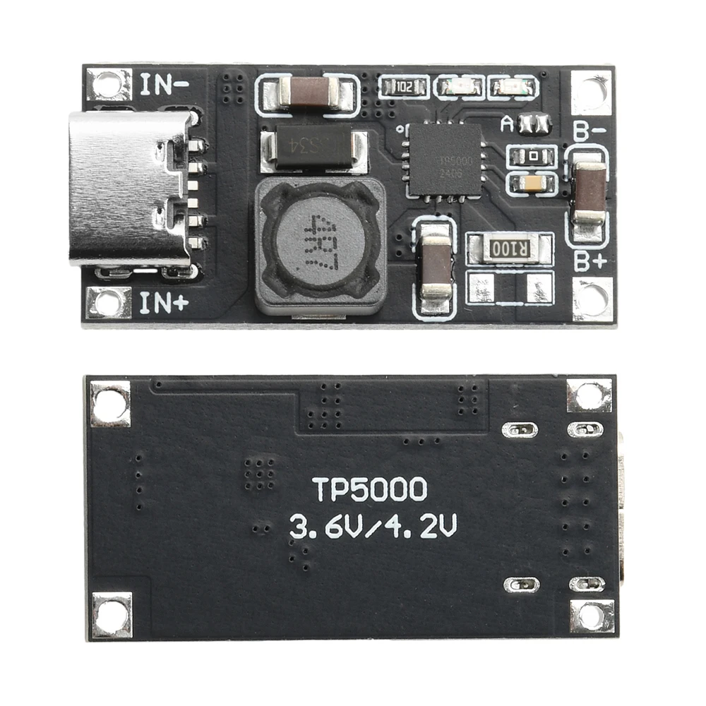 Type-C USB TP5000 بطارية ليثيوم شحن مجلس تيار مستمر 4.5-9 فولت إلى 4.2 فولت/3.6 فولت تنحى تحويل وحدة الطاقة