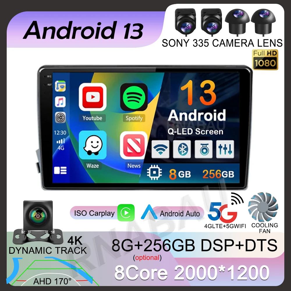 

Android 13 Carplay Car Radio For Toyota Camry VIII 8 XV70 2020 2021 GPS Navigation Wifi+4G Video Player Head Unit 2din Stereo BT