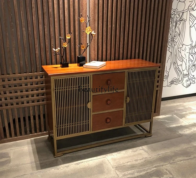 

Metal Decorative Zen National Style Partition Side Cabinet Locker