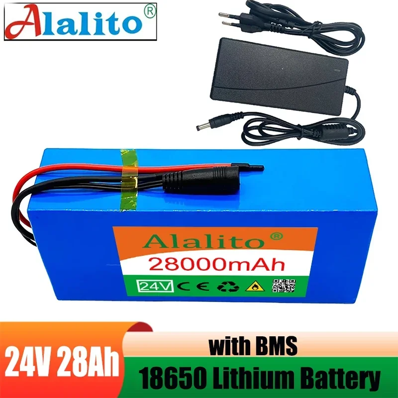 

24V 28Ah 6s3p 18650 battery lithium battery 24v 28000mAh electric bicycle moped electric lithium ion Battery pack + Charger