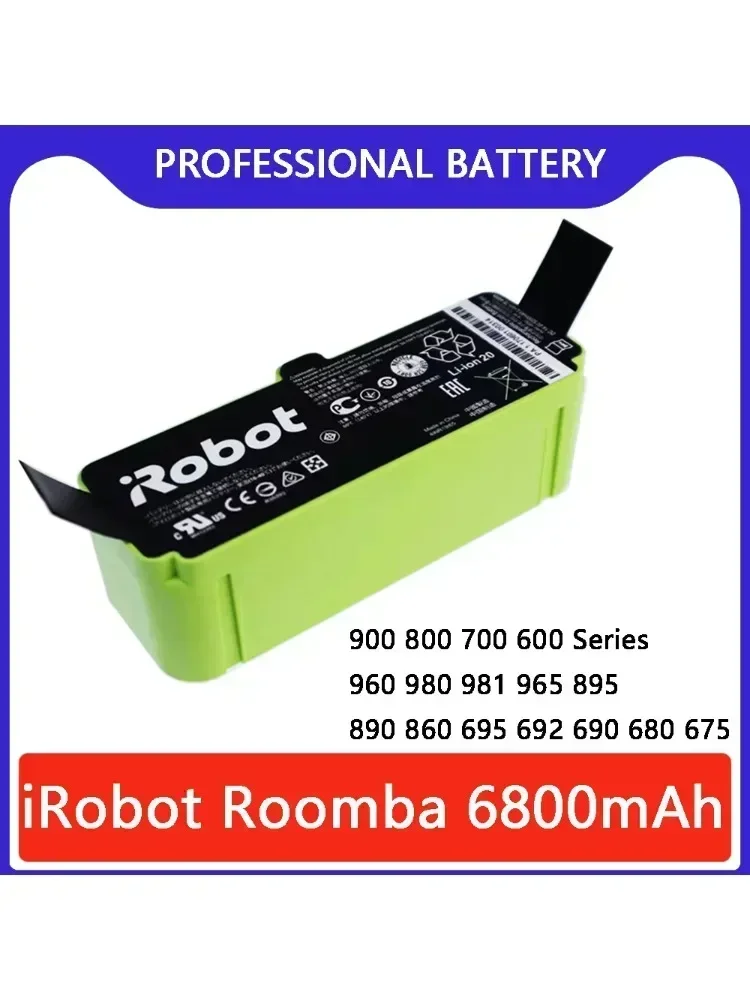 BatteriBatterie Li-Ion 14,4V voor nettoyeur iRobot Roomba 900 800 700 600zv 960 980 981 965 895 890 860 695 692 690 680 675 - afbeelding 2