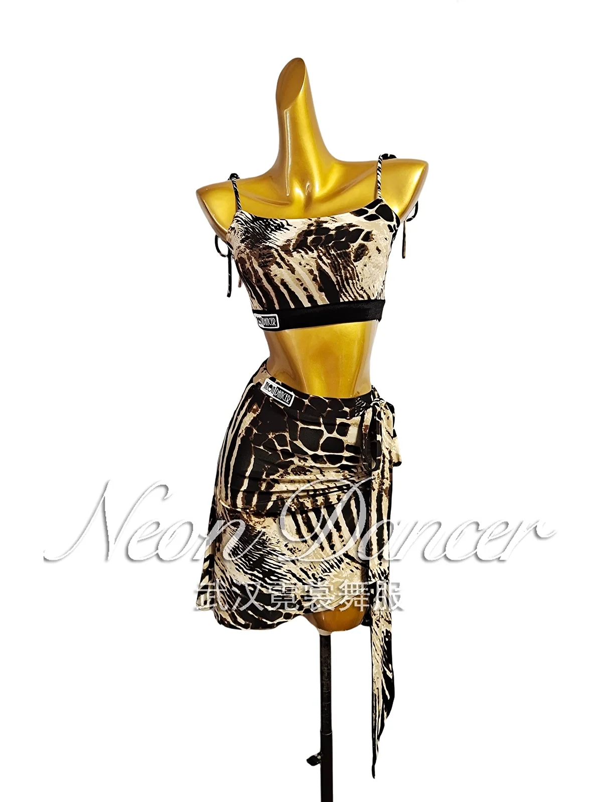 

Neon Dancer Women's Latin Dance Wear Latin Dance Training Wear Set