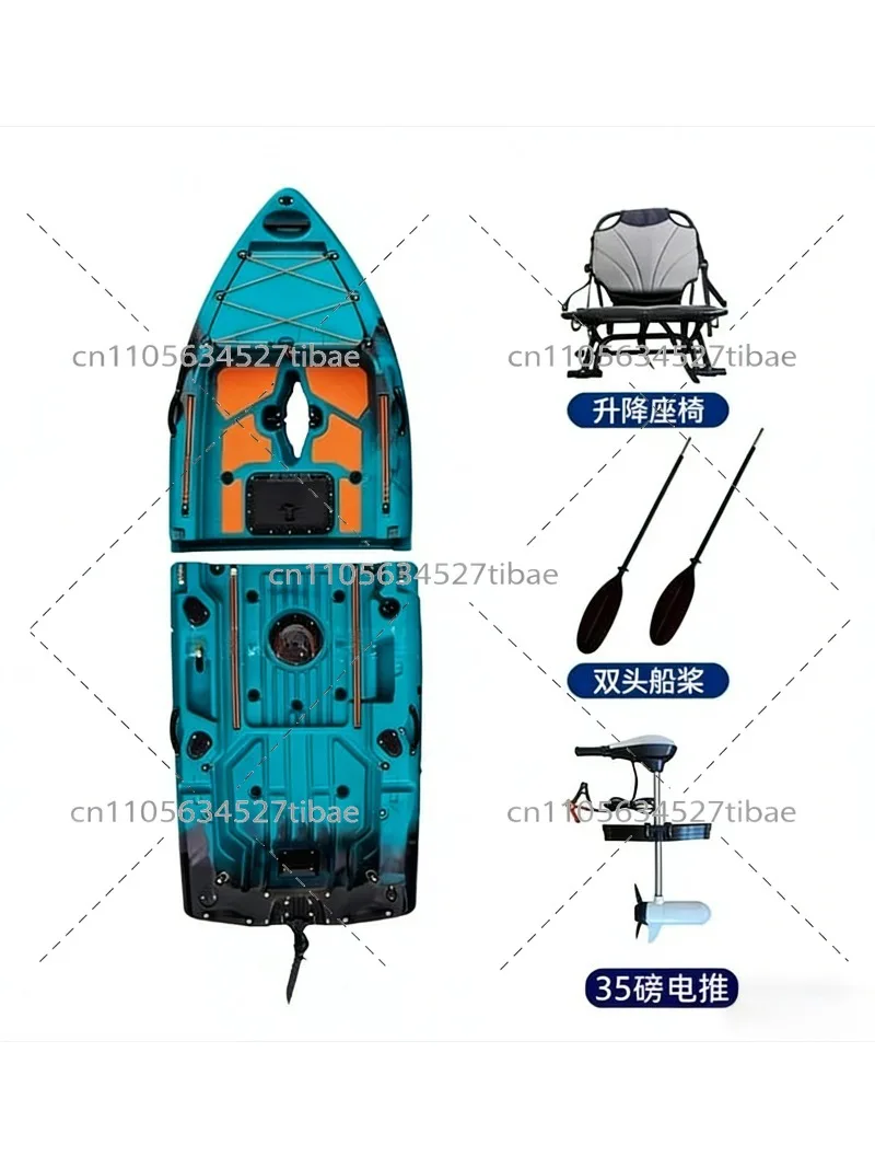2-Person Modular Waterproof Kayak with Paddle Drive, Perfect for Fishing, Boating, Surfing & Outdoor Sports