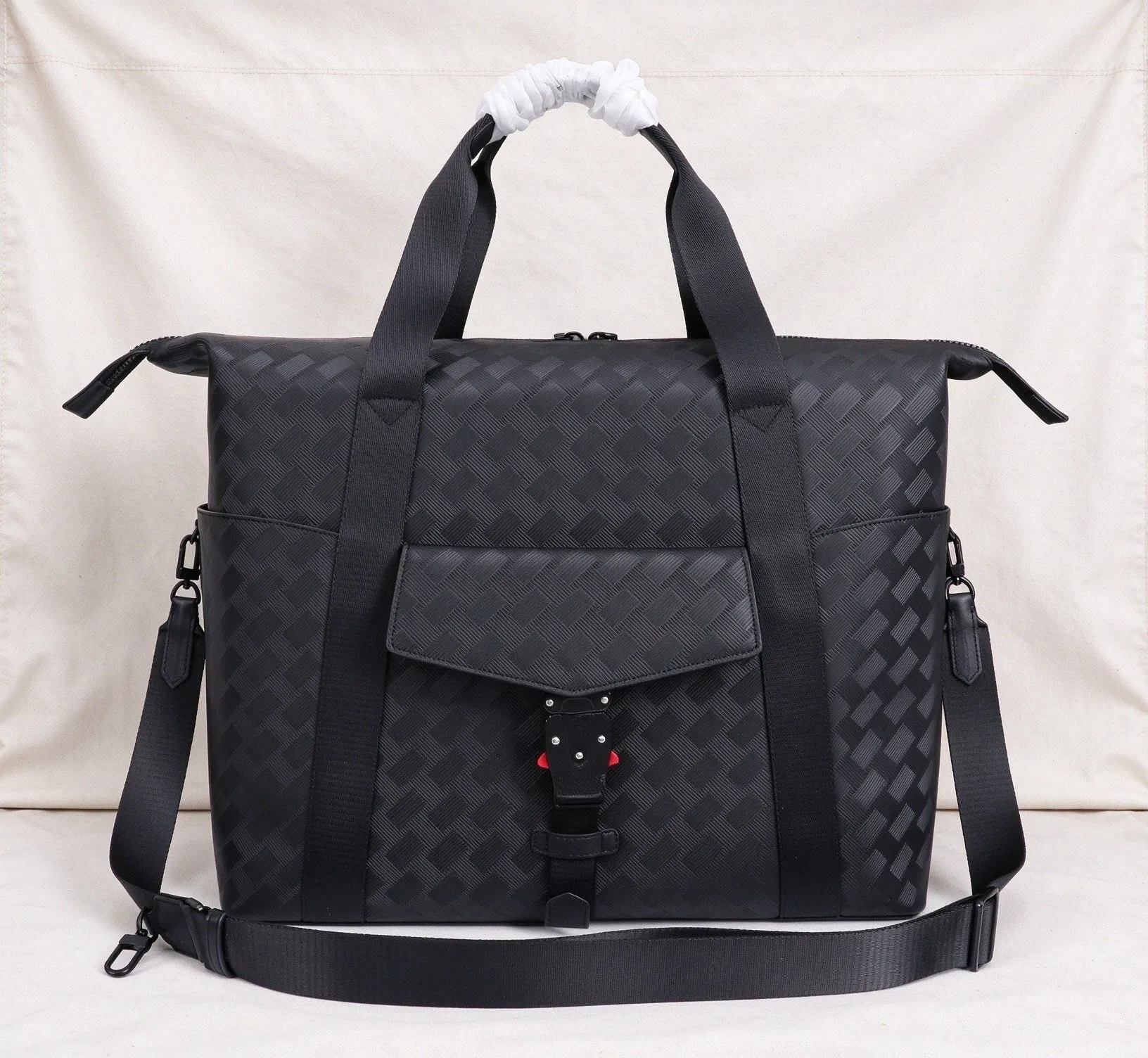 Business Briefcase, Handheld & Detachable Crossbody Shoulder Bag, Large Capacity Leather Laptop Document Bag