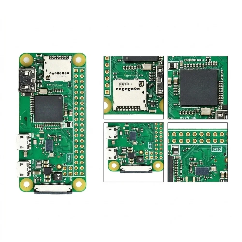 For Raspberry Pi For Zero W Development Board For Iot Embedded DIY Single Board Computer Electronic Learning Kit Green PCB