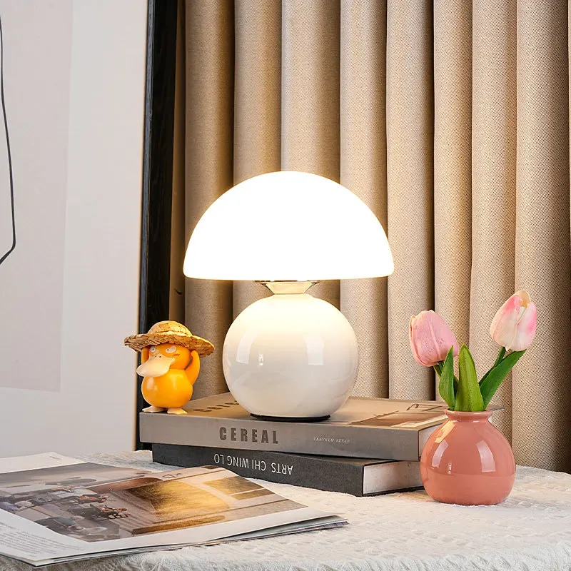 Ceramic Mushroom Table Lamp Bedroom Night Lights Atmosphere Decorative Lamp