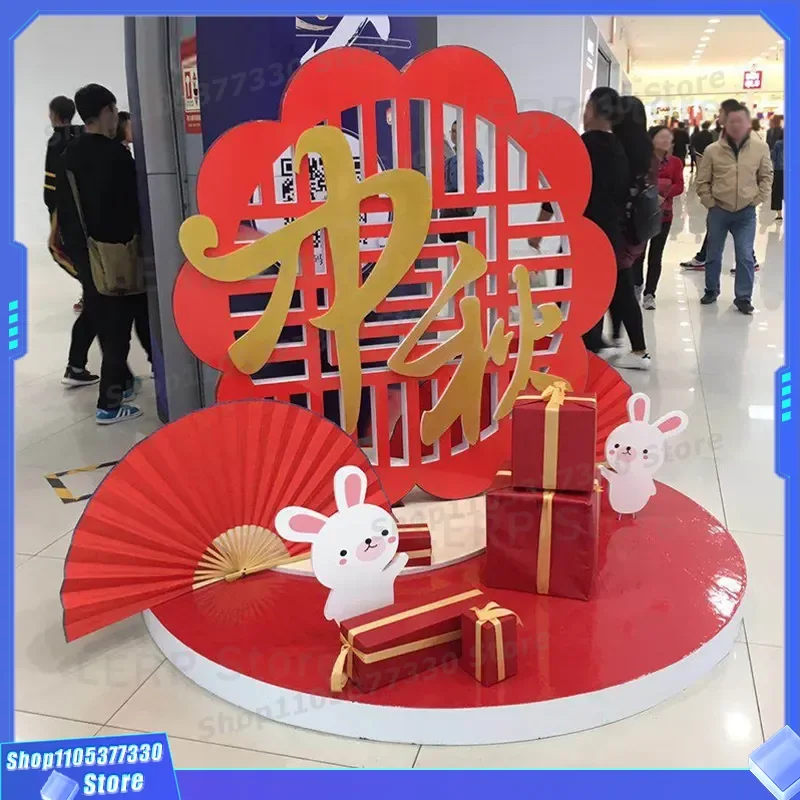 Large Wrought Iron Hot Air Balloon Decoration for Mall Scenic Spot New Year Opening Props Floor Standing Ornament Display