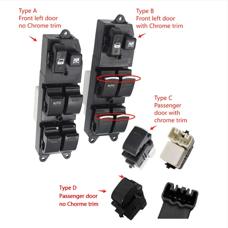 للجدار العظيم M4 ل هافال H1 مفتاح رفع نافذة السيارة الكهربائية نافذة الباب رافع للزجاج زر منظم التحكم