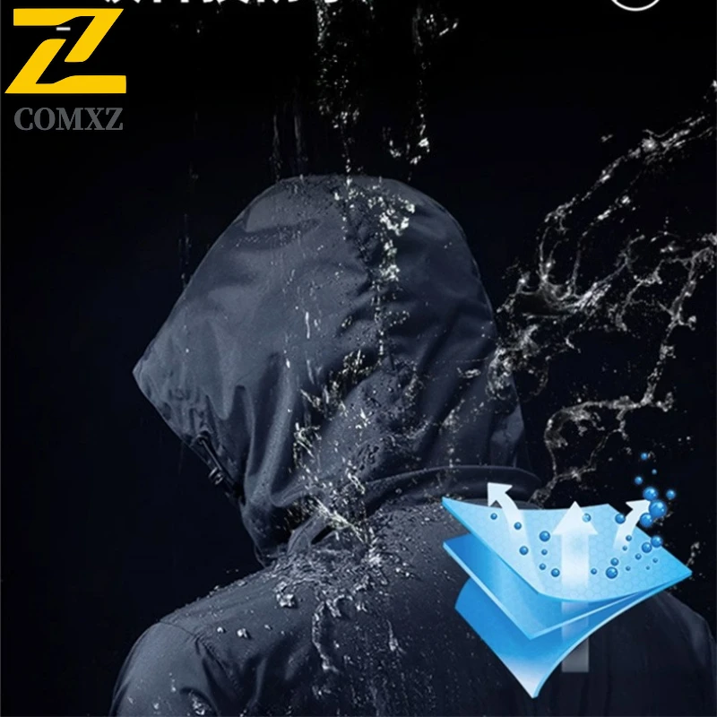 Men's Waterproof Fly Fishing Jacket Autumn Single-layer Breathable Windproof Windbreaker Hunting Skiing Soft Shell Storm Coat