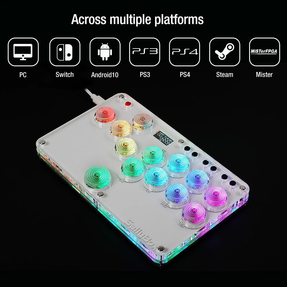 Flatbox Socd Hitbox Sallybox Voor Pc/Android Wasd Hitbox Toetsenbord Vechten Stick Controller Voor Ps4 Gamepad Xinput/Switch