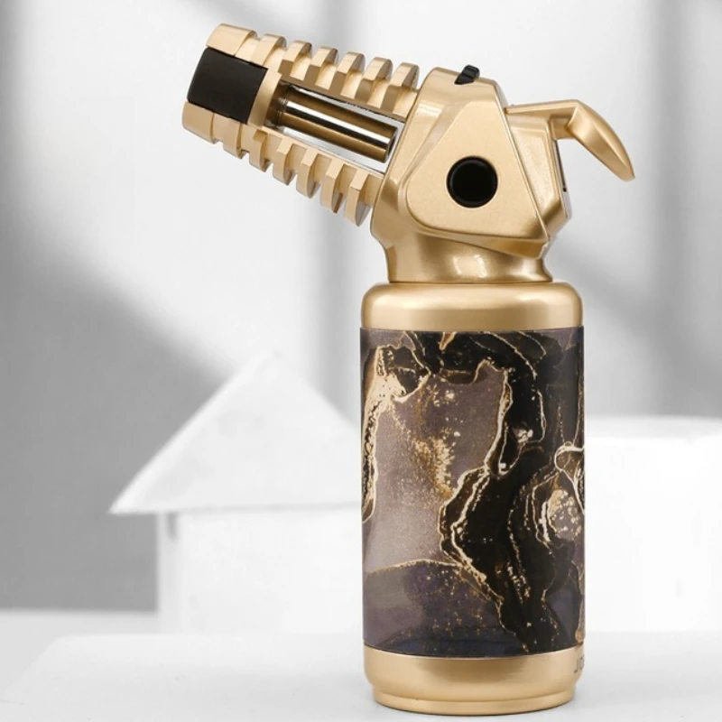 JOBON Outdoor Metal Butane Gas Cigar Lighter Windproof High-Temperature Direct Injection Welding Gun BBQ Welding Tool Men's Gift