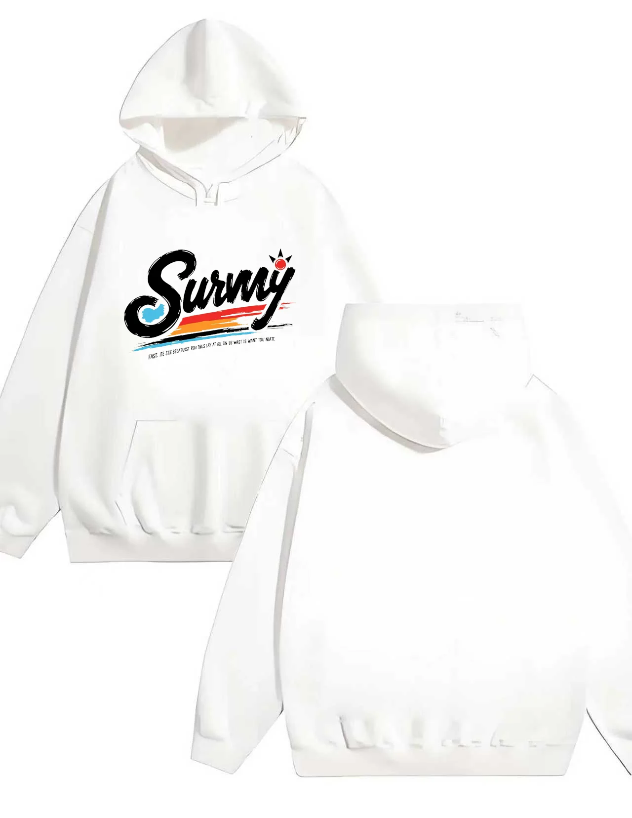 

2025 New style fashionable sunny summer personalized letter print casual loose sweatshirt 330G thick men's and women's styles