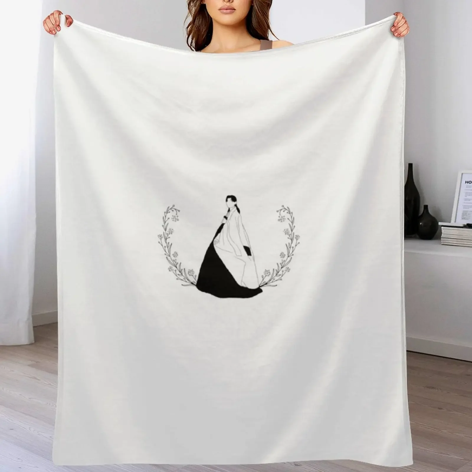 

Copy of Korean traditional clothes, hanbok woman Throw Blanket For Baby Softest Cute Plaid Retros Blankets