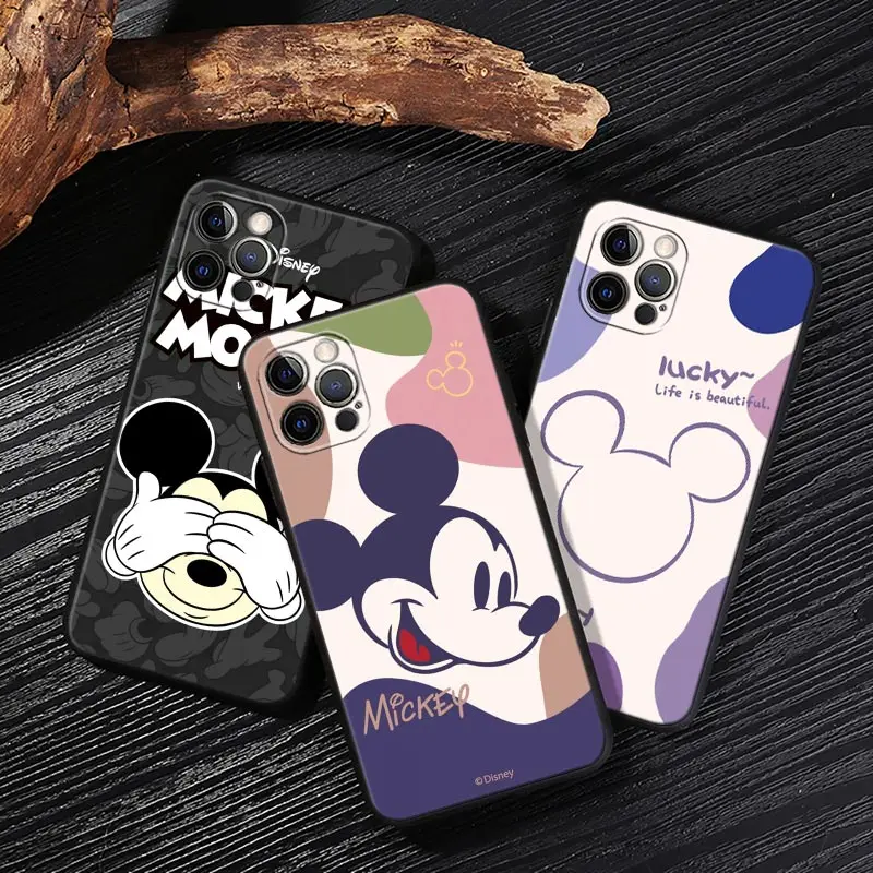 

Case For iPhone 17 16 15 14 13 12 11 Pro Max Plus Cartoon Mickey Mouse Disney Back Cover For iPhone 17Pro 17E Air 16e Soft Funda