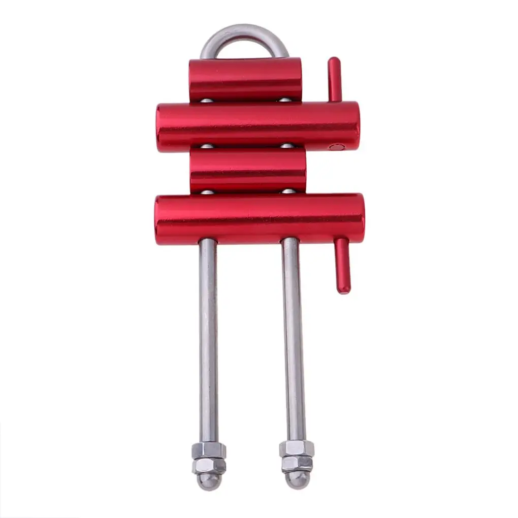 Rock Climbing Rope Rack Descender Outdoor 4 Bar Caving Belay Device Rescue Tree Arborist Aluminum Alloy Portable Cord