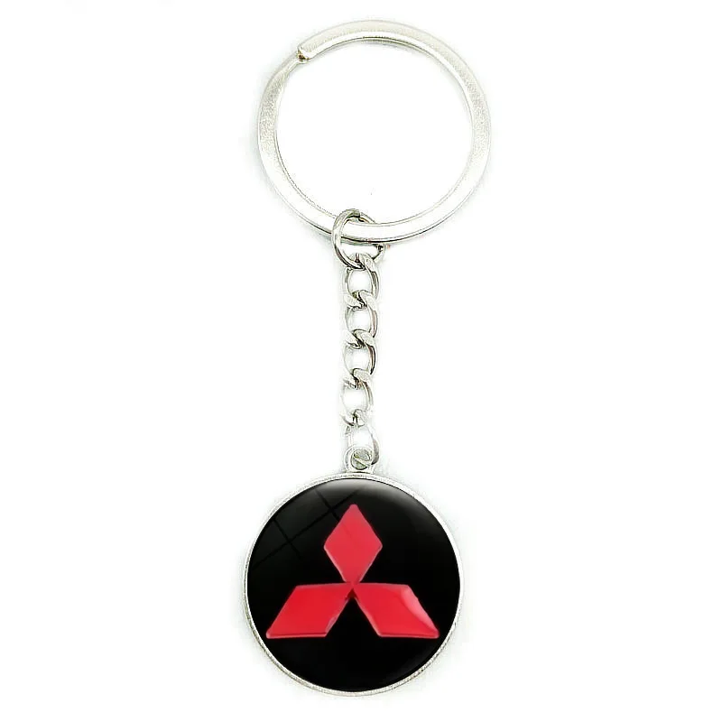 Брелок-подвеска из сплава с эмблемой автомобиля для Mitsubishi Ralliart Lancer ASX Pajero Outlander Delica EVO Grandis Galant