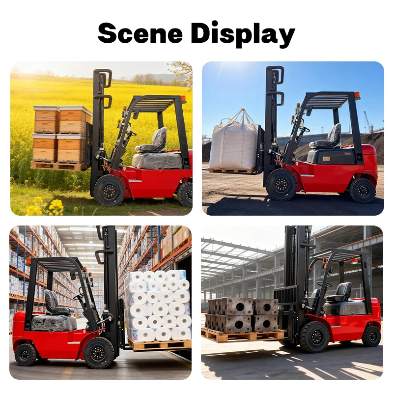 Shandong Tortai Factory 1.5T Diesel All-terrain 4WD Forklift with Yuchai Engine Three Stage Mast for Lightweight Goods Handling