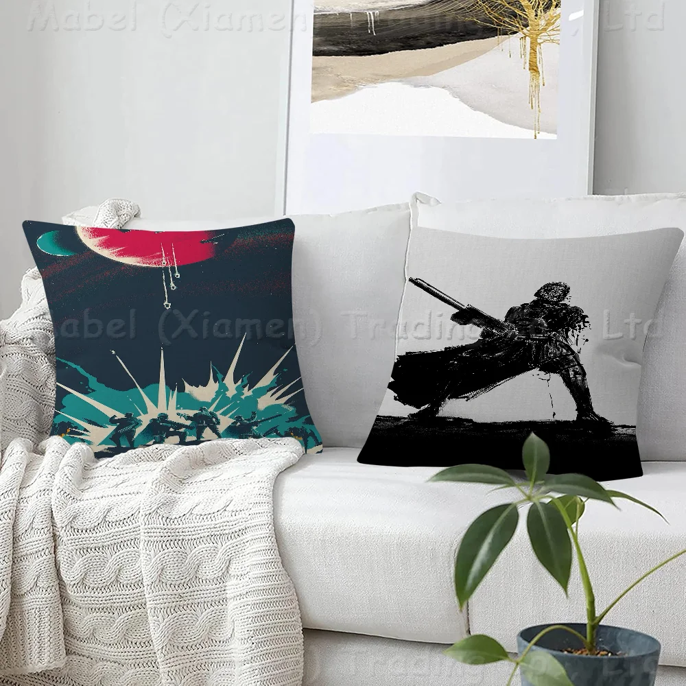 Helldiver Stitch Lucky Dragon Pillow Cover Sofa Cushion Cover Home Room Decoration Children Gift