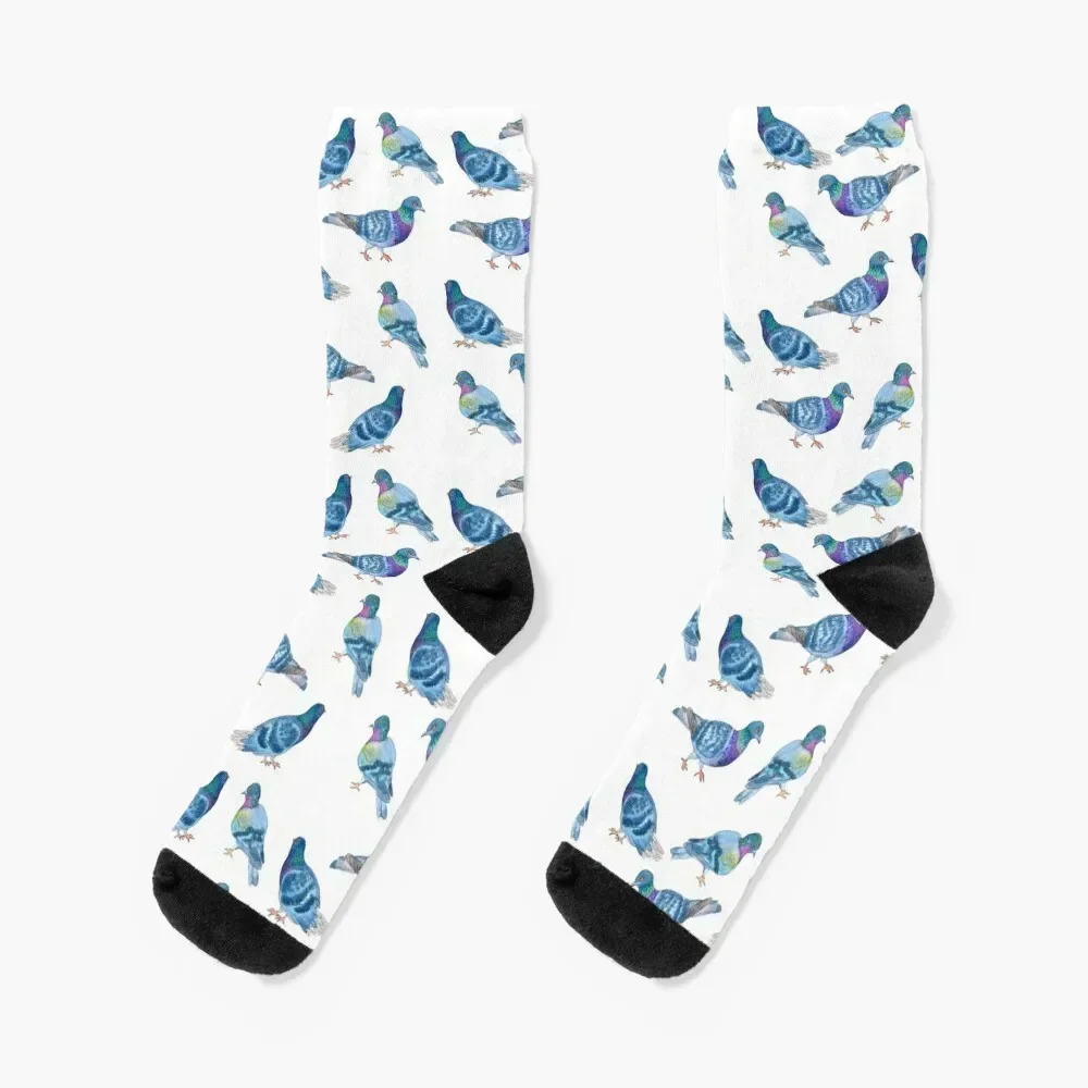 

Water colour pigeon print Socks kids gift Socks Ladies Men's