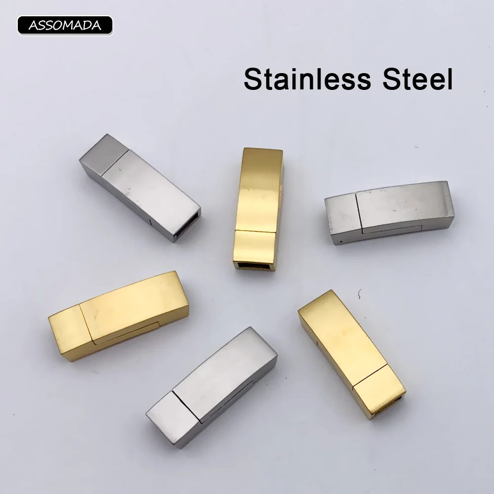 5.8mm x 3mm Stainless Steel Magnetic Clasps Connector Buckle Handmade Leather Cord Buckle Clasps Bracelet DIY Jewelry Making