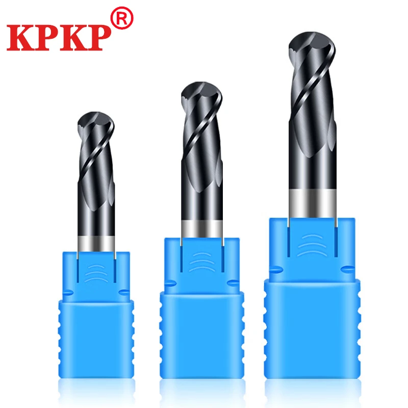 HRC55 2-Flute Ball Nose End Mills Tungsten Steel Carbide Coating Milling Cutter For Mechanical Machining Endmills Tools