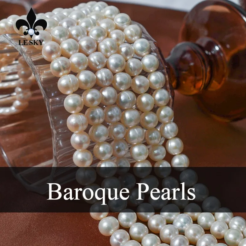 

8-9mm Natural Freshwater 100% Pearl Beads Round Pearl Loose Spacer Beaded for Making DIY Jewelry Necklace Bracelet Earrings