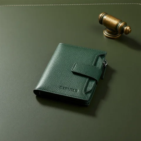 RFID Anti-Theft Brush New Three Fold Multi Fold Genuine Leather Cowhide Wallet Multifunctional anti Tamper Magnetic Card Bag Sho