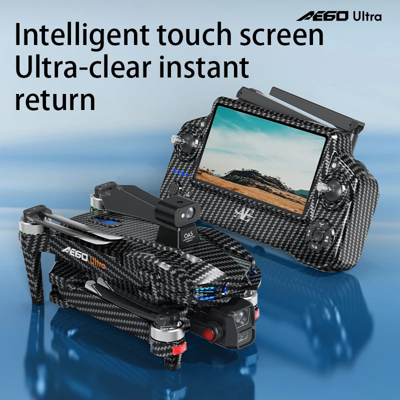 Nieuwe AE60 Ultra GPS Drone 3-As Gimbal HD Camera Luchtfotografie Obstakel vermijden Touchscreen Borstelloze RC Quadcopter speelgoed