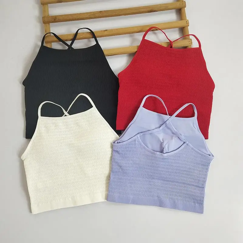 

Женский тонкий плечевой ремень, камзол для йоги с фиксированной чашкой, серия спортивной верхней одежды, искусственный двухсекционный топ для фитнеса с красивой спиной